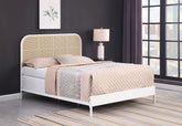 Amherst Radio Weave Rattan Metal Full Bed White